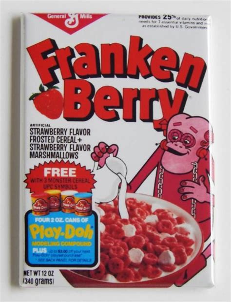 Frankenberry Cereal Box Fridge Magnet | Frankenberry cereal, Frosted cereal, Cereal box