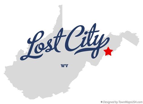 Map of Lost City, WV, West Virginia