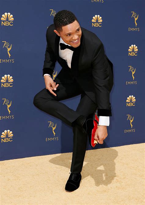 Trevor Noah Gets a Sticker Stuck on His Louboutins at the Emmy Awards – Footwear News