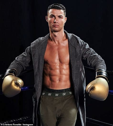 Cristiano Ronaldo flaunts his washboard abs to promote his own CR7 ...