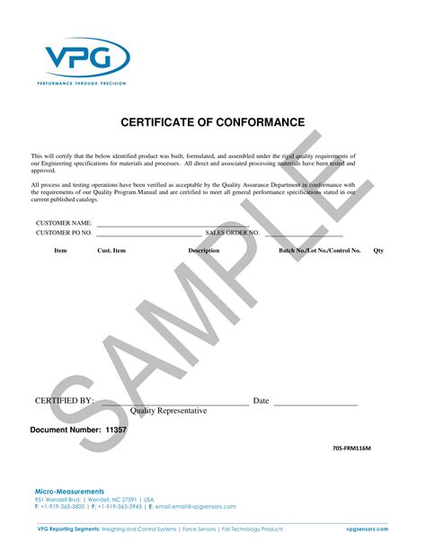 Certificate of Conformance - 16+ Examples, Format, Pdf