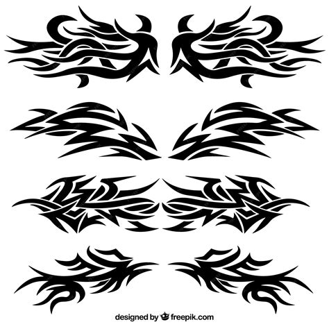 Premium Vector | Collection of tribal tattoos