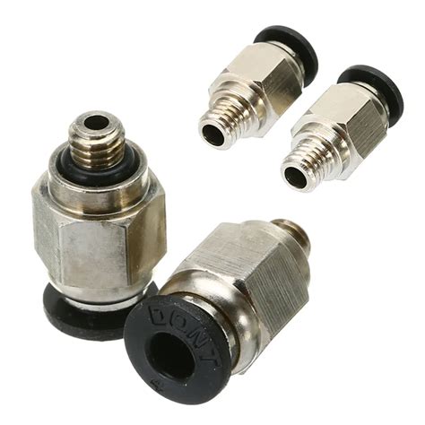 Mayitr 2pcs Pneumatic Fitting Bowden Connector Teflon PTFE Tube Connectors M5/M6 Thread for ...