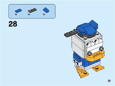 LEGO 40377 Donald Duck Instructions, BrickHeadz - Disney