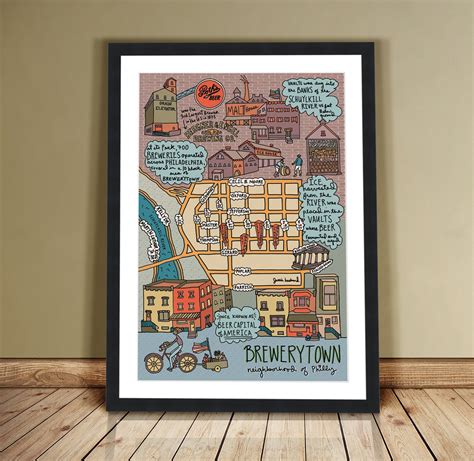 Map of Brewerytown Philadelphia Philly Neighborhood Map - Etsy