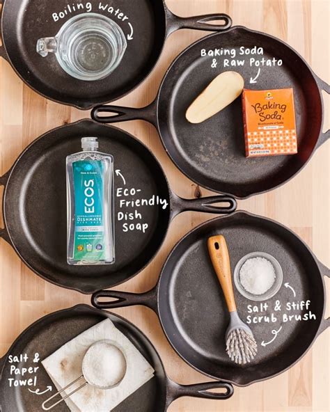 The Best Method for Cleaning a Cast Iron Skillet | Kitchn Cleaning Cast ...