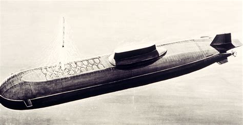 Artist's concept of a Soviet Typhoon class strategic missile submarine ...