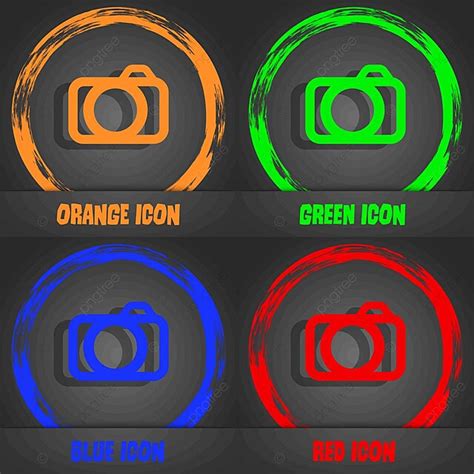 Modern Camera Icon In Colorful Design Vector Photo Colourful Silhouette Vector, Photo, Colourful ...