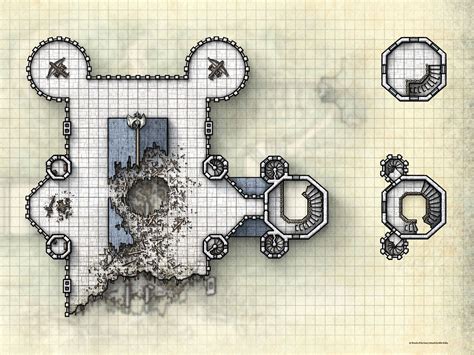 Curse of Strahd Battle Map Prints | Curse of Strahd; Argynvostholt ...