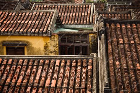 Premium Photo | Rooftop of old town in Vietnam covered by clay tiles ...