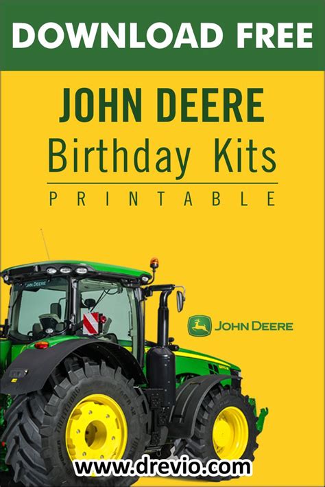 John Deere Birthday Party Free Printables - Printable Form, Templates ...