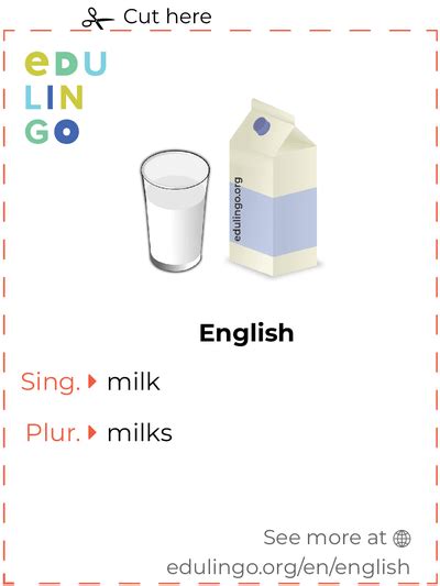 Milk in English • Writing and pronunciation (with pictures)