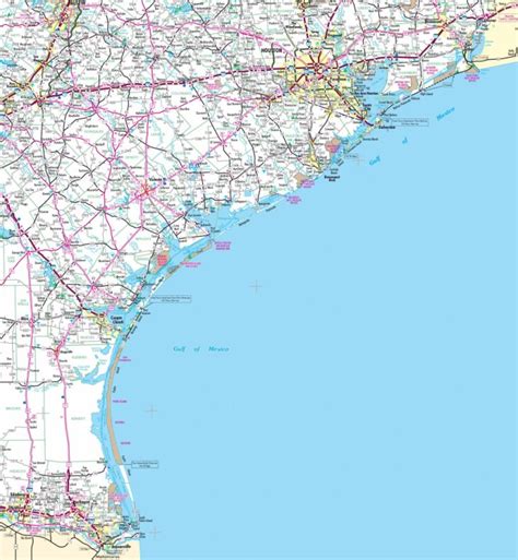 Map Of Texas Coast - Map Of Texas Coastline Cities - Printable Maps