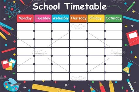 School Timetable | School timetable, School, Timetable design