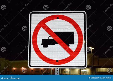 No Trucks Allowed Street Sign Stock Photo - Image of street, semi: 63805594