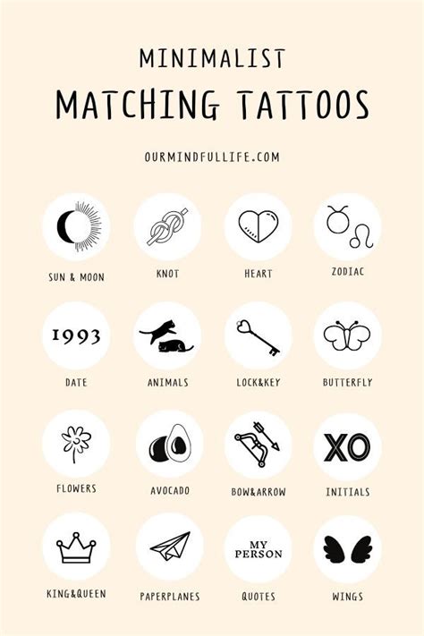 38 Unforgettable Minimalist Matching Tattoos To Get With Your Person ...