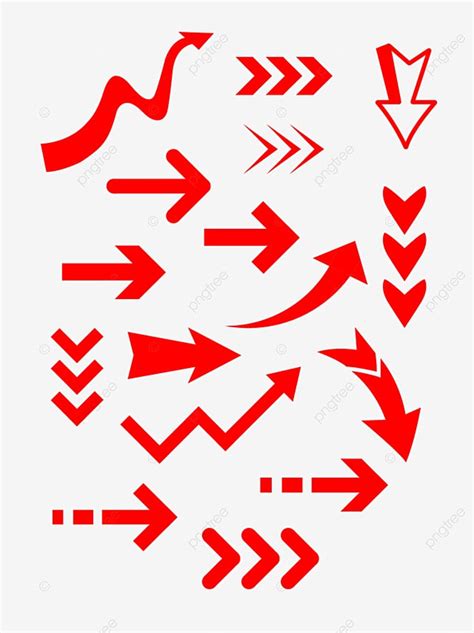 Hand Drawn Arrow Vector PNG Images, Red Vector Hand Drawn Arrow ...