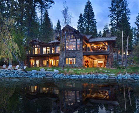 Breathtaking Montana lake house offers timeless rustic elegance