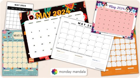 Printable Calendar Pages May 2024 Free - Cammi Corinna