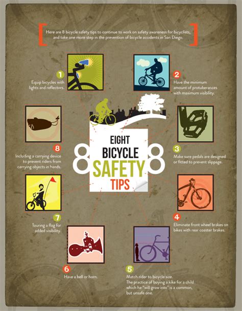 8 bicycle safety tips - Infographic