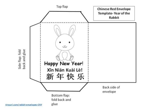 Printable Envelopes and Bookmarks for Year of the Rabbit, Chinese New ...