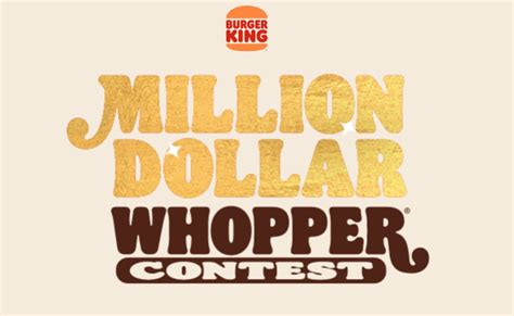 Burger King Million Dollar Whopper Contest | FreebieShark.com