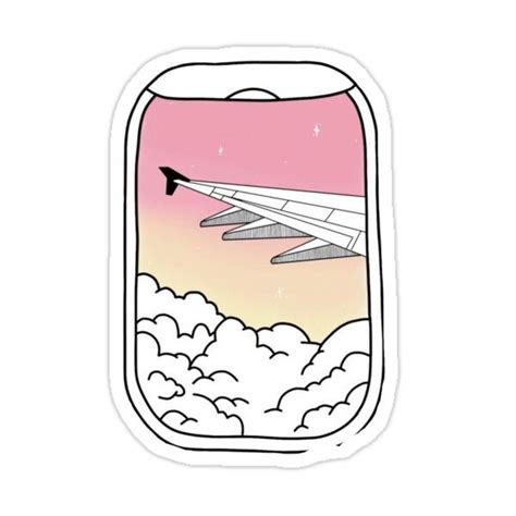 Airplane Window Sticker by stephsbubble in 2021 | Aesthetic stickers, Cute laptop stickers, Fun ...