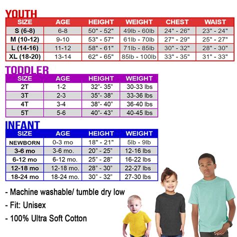 Youth Shirt Size Chart By Age | ubicaciondepersonas.cdmx.gob.mx