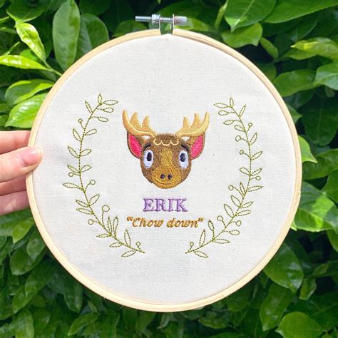 ERIK Animal Crossing Fan Art Embroidered Frame Wall | Etsy