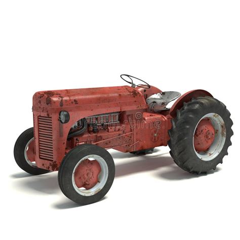 3d Old Rusty Tractor Royalty Free Stock Photos - Image: 33564048