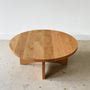 Sculptural Round Wood Coffee Table – What WE Make