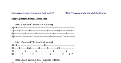 Kasoor Guitar Tabs.pdf | DocDroid