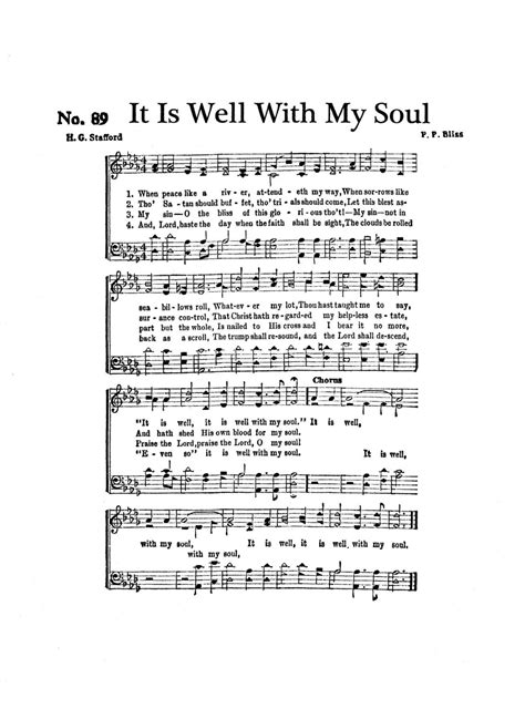 It is Well With My Soul Hymn Digital Sheet Music Print Larger Font Handmade Home Decor ...