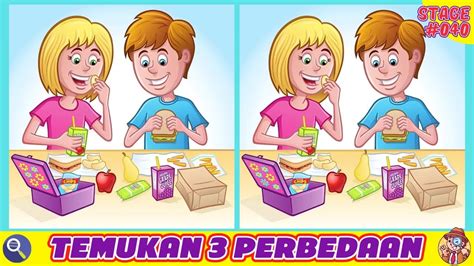 Temukan 3 Perbedaan 🧐 Cari Dan Temukan Perbedaannya dalam Ilustrasi Gambar Kartun - 040 - YouTube