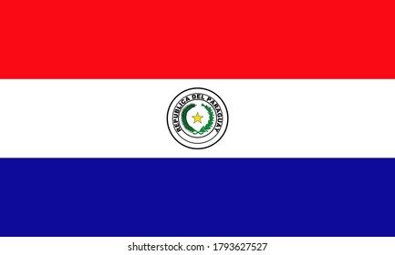 Flag Paraguay Original Colors Stock Vector (Royalty Free) 1724985229