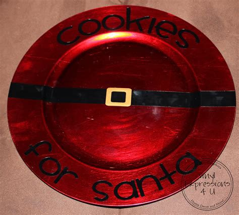 Vinyl Expressions : Cookies for Santa plate