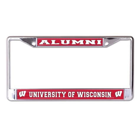 University of Wisconsin (Wisconsin Badgers) Alumni Chrome License Plate ...