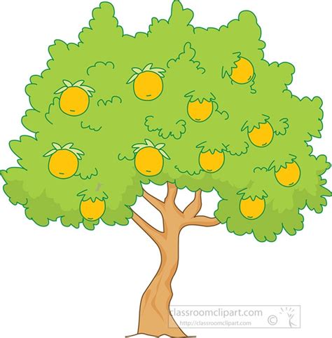 Trees Clipart - orange-tree-clipart - Classroom Clipart