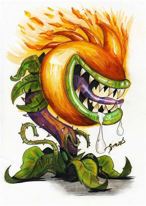 Planta de 🔥 | Plant zombie, Plants vs zombies drawing, Plants vs zombies