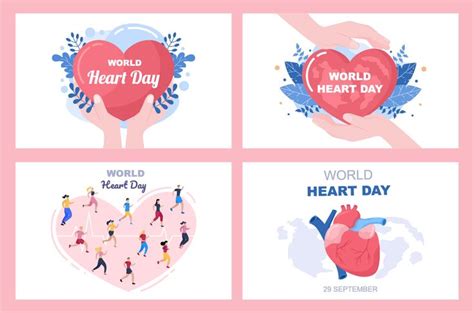 20 World Heart Day Illustration in 2022 | World heart day, Heart day, Wordpress theme design