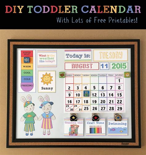 DIY Children's Calendar | Toddler calendar, Kids calendar, Preschool calendar