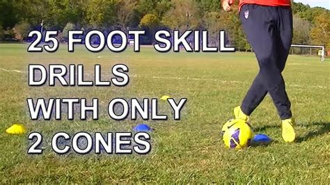 25 Fast Footwork Soccer/Football foot skill drills with 2 cones | PDSA S... | Soccer workouts ...