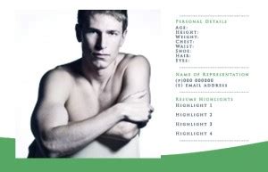 Free download model and actor comp card template - garsoc