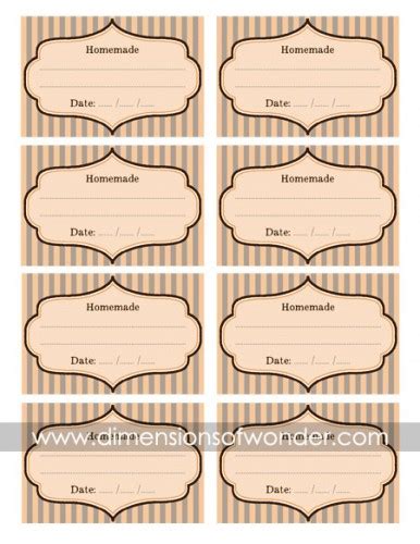 Free Jelly Jar Labels {Printable} Retro Air of Marmelade – Dimensions of Wonder