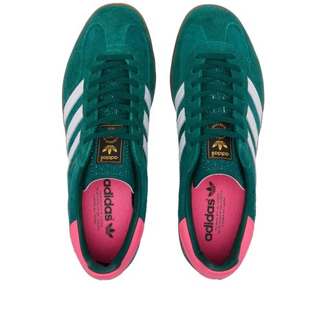 Adidas Gazelle Indoor Collegiate Green, Ftwr White & Lucid Pink | END. (AR)