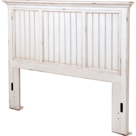 Sea Winds B81841-BLANC Monaco King Headboard in Lightly Distressed White Wood