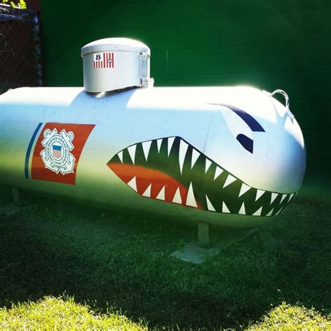 My propane tank was boring. My shark tank rocks. | Propane tank art, Propane tank cover, Propane ...