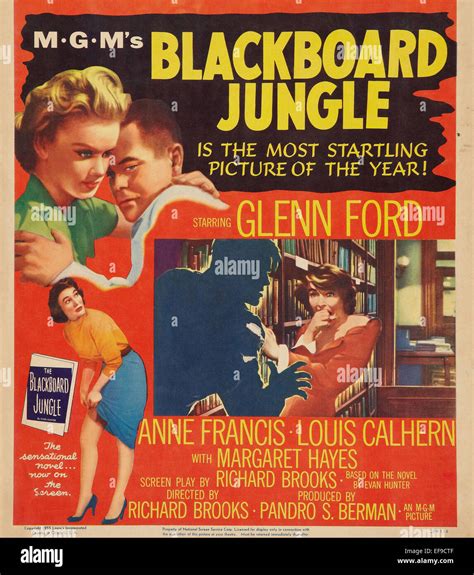 Blackboard Jungle - Movie Poster Stock Photo - Alamy