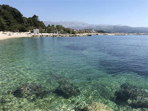 Znjan beach in Split stock photo. Image of vacation - 186197288