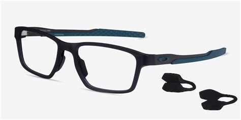 Oakley Metalink - Rectangle Satin Gray Smoke Frame Glasses For Men | EyeBuyDirect